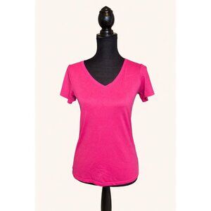 Nike Dri-FIT Pink V-Neck Tee – Size S